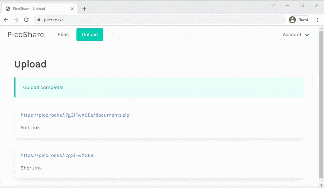 PicoShare:一个轻量级的文件分享服务,可自行docker部署