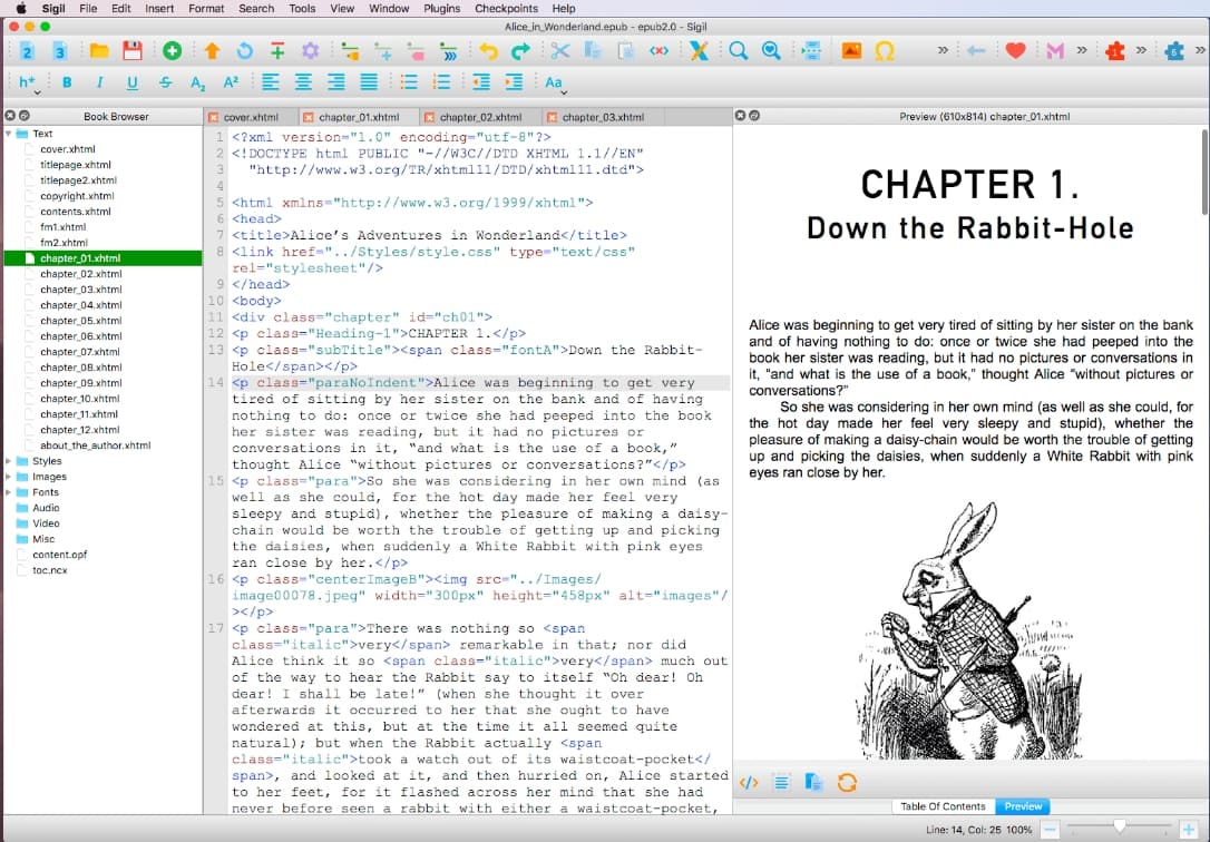 Sigil 是一款跨平台的开源 EPUB 电子书编辑器，支持 Windows、Linux和 macOS 系统。
