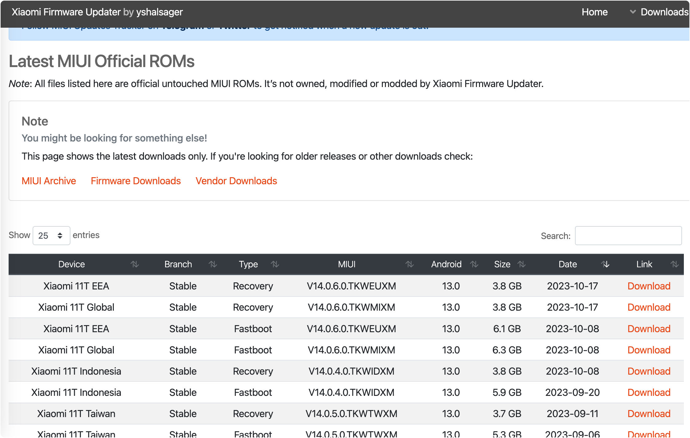 Xiaomi Firmware Updater小米固件,ROM,底包下载