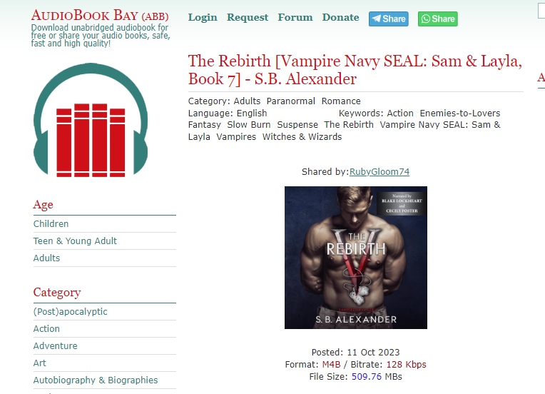 AudioBook Bay (ABB) -英文有声读物下载网站