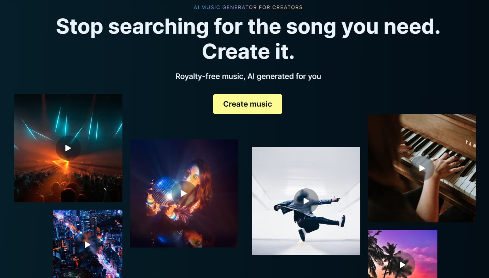 soundraw 全新的AI音乐平台 AI MUSIC GENERATOR FOR CREATORS