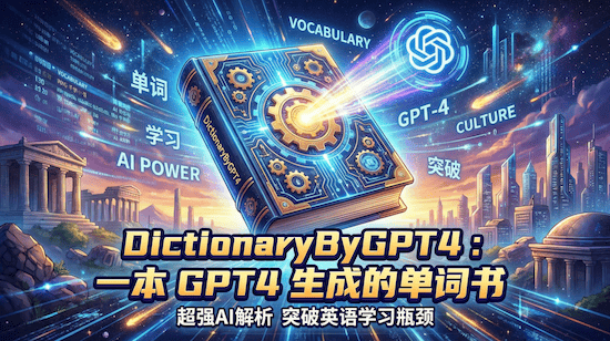 DictionaryByGPT4:一本 GPT4 生成的单词书📚,超过 8000 个单词分析,涵盖了词义、例句、词根词缀、变形、文化背景、记忆技巧和小故事